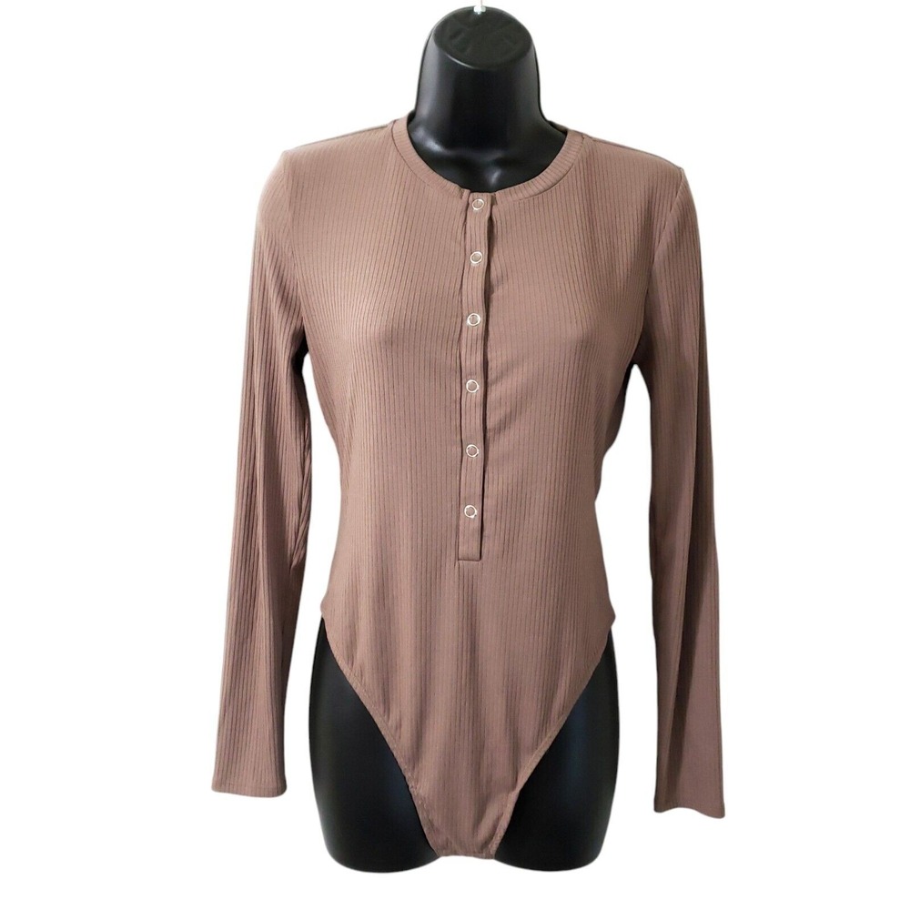 Lovers + Friends Revolve Lina Bodysuit Mocha Brown Womens Sz Medium